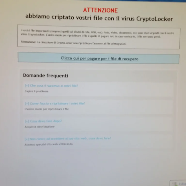 Cryptolocker: soluzione e prevenzione